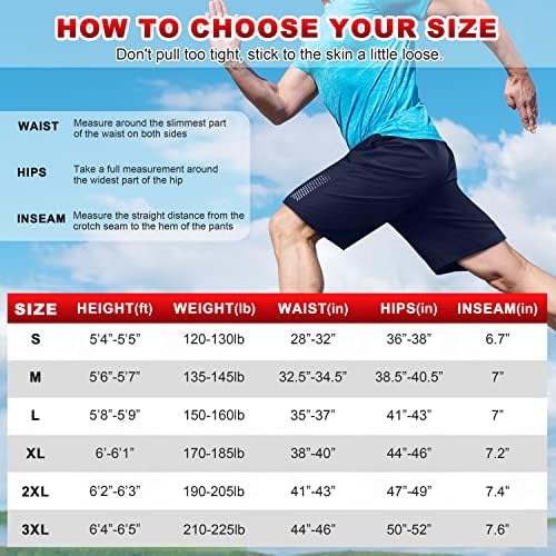 Ihuan Mens Shorts Althletic Workout Gym Running - Shorts leves leves com bolso com zíper para caminhadas, treinamento