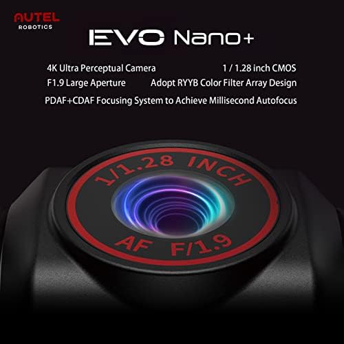 Autel Robotics EVO Nano+ 249g Câmera 4K Ultralight Drone, 1/1,28 polegada CMOS, 50 milhões