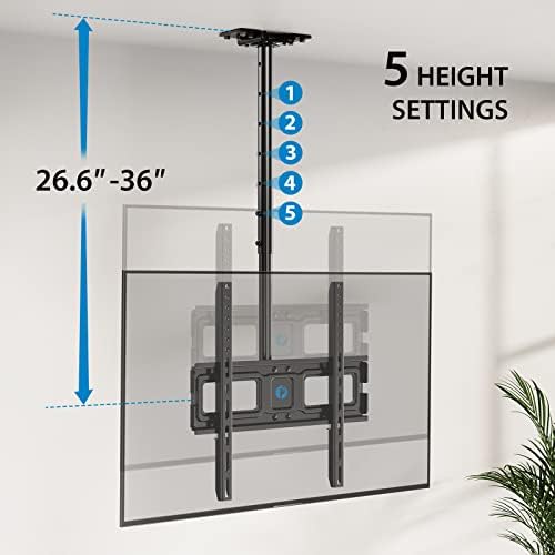 Montagem de parede de TV fixa de baixo perfil de Pipishell para a maior parte de 42 a 90 polegadas de até 132 libras Max Vesa 800x600mm, teto de TV para a maior parte de 32-55 polegadas de TVs de até 60 libras