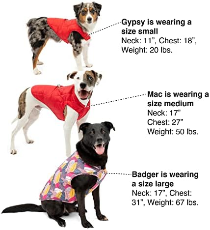 Jaqueta de cachorro de Kurgo Loft - Lão de velo reversível Casaco de inverno - Proteção do clima frio - desgaste