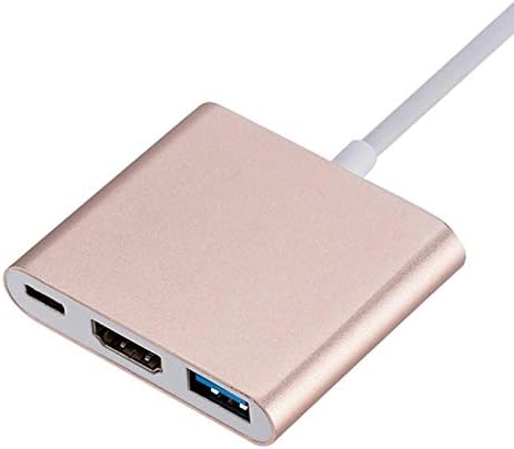 XDSDDS 3 em 1 USB C Hub PD USB 3.0 Adaptador multiporto USB 3.1 Tipo C masculino para -adaptador compatível