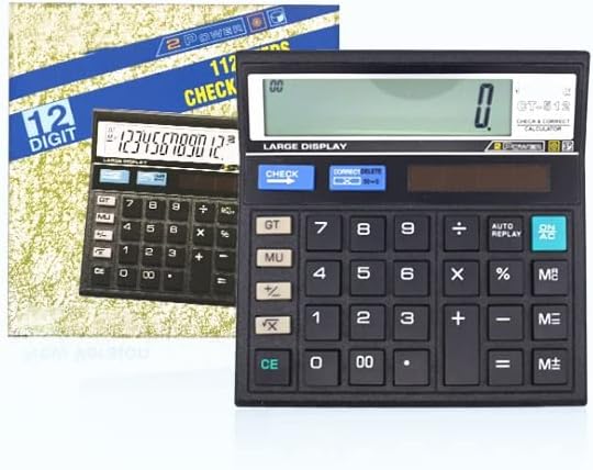 Calculadora de mesa de 12 dígitos de 12 dígitos XWWDP Ferramenta de contabilidade financeira Black Color Big Size