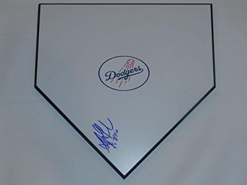 Adrian Gonzalez assinou a placa em casa Los Angeles Dodgers Prova autografada - MLB Game Bases usadas