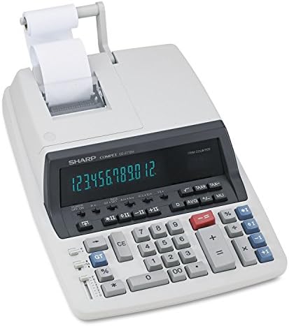 Sharp QS2770H QS-2770H Calculadora de impressão de fita de duas cores Black/Red Print 4.8 linhas/s