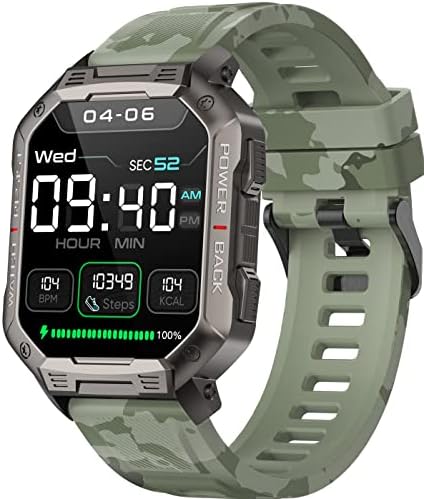 Maitsol 1.83in Smart Watch For Men Mulheres Bluetooth Chamada, Atividade à prova d'água Rastreador de fitness Pressão Relógio