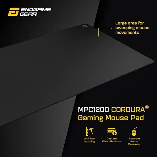 Endgame Gear XM1R Dark Frost Programmable Gaming Mouse Bundle com MPC 1200 Stealth Edition Black Cordura Gaming Mouse Pad