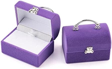 Caixa de jóias do MHYFC Velvet Calha de anel de veludo caixa de recipiente de caixa de recipiente de caixa de recipiente