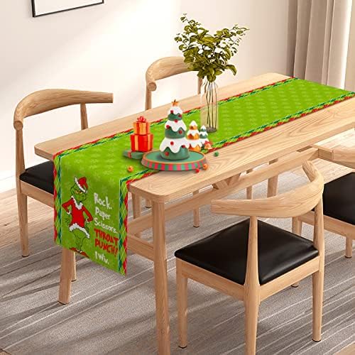 Grinchmas Table Runner Merry Christmas Buffalo xadre