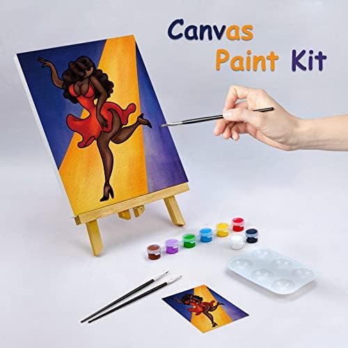 Kit de pintura de lona nuberlica kit de pintura de tela pré -desenhada para adultos tinta e gole a festa favorita