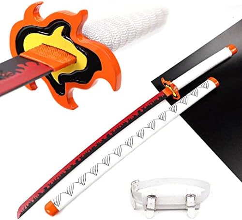 Hejiu Made Katana Anime Cosplay Sword, Real Katana Demon Slayer Anime Samurai Cosplay Sword, Katana japonesa, lâmina de aço inoxidável, 29,5/31 pol.