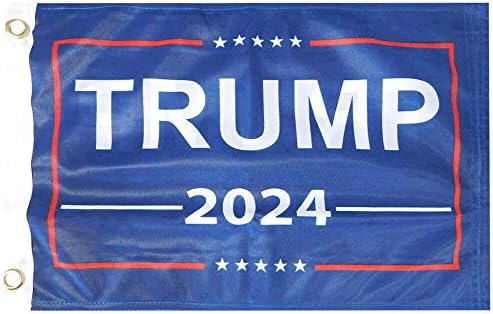 American por atacado Superstore Trump 2024 Blue Double -Suddy 100d Rough Tex Knit Nylon 12 X18 Bandeira do barco