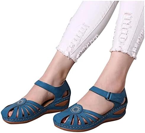 Sandálias AAYOMET para mulheres elegantes, sandálias de sandálias fechadas sandálias Sandals Hollow strap sandálias casuais