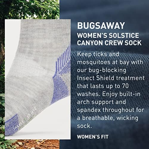 EXOFFICIO WOMENS BugSaway Solstice Canyon Crew Sock