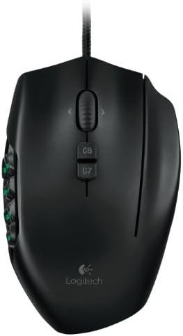 Mouse Logitech G600 MMO Gaming, RGB BackLit Logitech G335 Wired Gaming Headset Flip para Microfone mudo, macaco de áudio