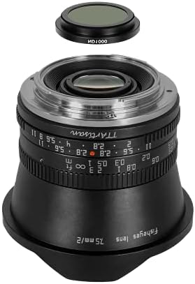 Ttartisan 7,5 mm f/2 Fisheye lente para micro quatro terços, preto