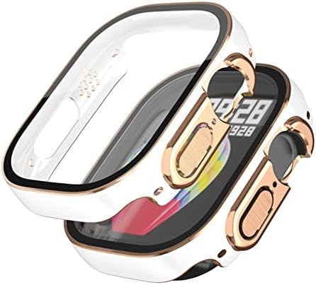 Ilazi para Apple Watch Ultra 49mm Protetor de tela Smartwatch PC Glass+Caso Bumper Acessórios temperados Iwatch Ultra