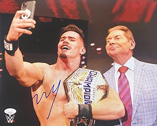 WWE Exclusive Austin Theory Theory assinada autografada 11x14 foto JSA Authentic #4 - Fotos de luta livre autografadas