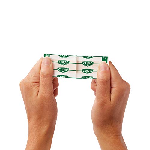 Curad Quick Strip Plástico Bandagens de adesivo com invólucro de aplicativo fácil, o tamanho do bandagem é de 1 x 3 polegadas,
