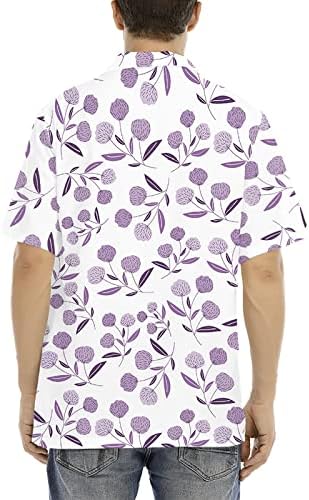 2023 Novo logotipo personalizado camisas havaianas masculinas define a manga curta Botão casual para baixo camisa de