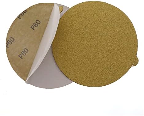 Lia de polimento de metal de madeira 6 polegadas de 6 polegadas 150 mm Disco de lixamento auto-adesivo Golden PSA, adequado para papel
