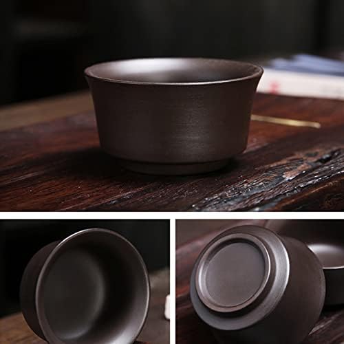 Viagem de chá de chá de chá conjunto de kung chinês de chá de cerâmica, chá de barro roxo de argila roxa com uma bolsa de viagem