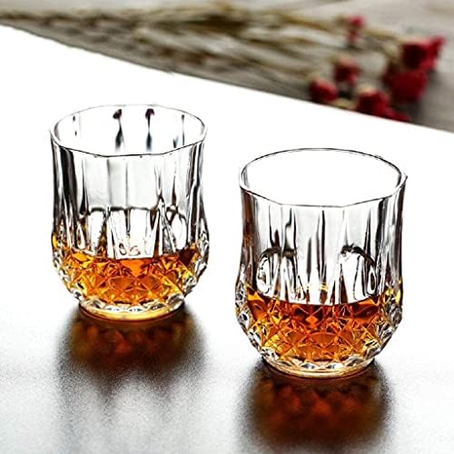 Whisky Decanter 4pcs Fashion Whisky Copos para casa de cerveja em bar e casamento em festa, copo de vinho de cristal para uísque escocês, bourbon, coquetéis, rum, copos de uísque duráveis ​​decantador