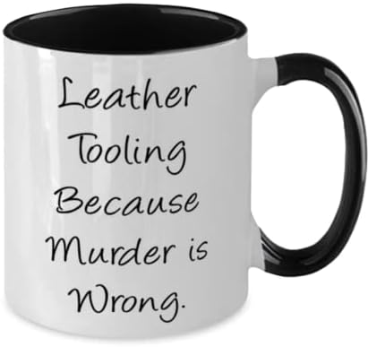Presentes de ferramentas de couro reutilizáveis, ferramentas de couro porque o assassinato está errado, férias especiais