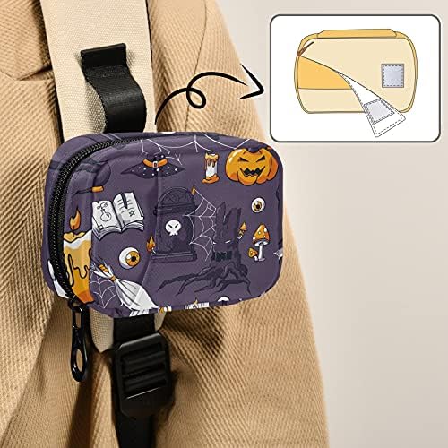 Scary Pumpkin Happy Halloween Pill Case Bag Pill Organizer Box com zíper portátil Vitamin Fish Oil Medicine Caso para viagens 7