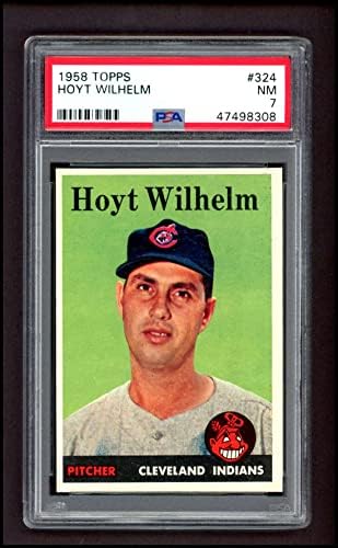 1958 Topps # 324 Hoyt Wilhelm Cleveland Indians PSA PSA 7.00 índios