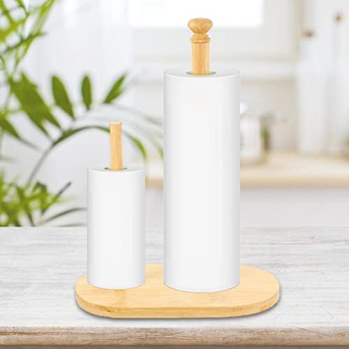 Zerodeko Wooden Bashet Roll Stand Stand Free Standing Hotelet Paper Rack Rack Papel Roll Roll Organizer Suport de papel higiênico Dispensador de armazenamento Acessórios para banheiros