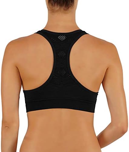 Roughriver Feminino de Yoga Top Sports Bra com não removíveis Adicionando almofadas de volume de volta de volta