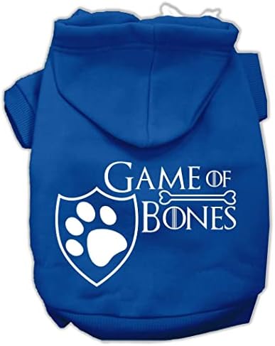 Mirage Pet Products Game of Bones Screenprint Dog Hoodie, x-small, creme