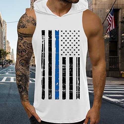 BMISEGM Summer Men T Camisetas mensal Mens Dia Independência Dia Digital 3D Impressão de impressão com capuz com capuz