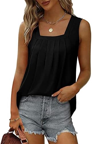 Tampa do tanque LytryCameV para mulheres, treino casual sexy Tops de verão femininos saindo camisas sem mangas da moda