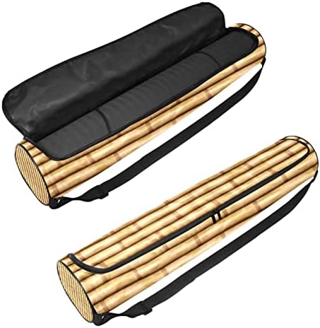 Bolsa de transportadora de tapete de ioga de bambu com alça de ombro de ioga bolsa de ginástica