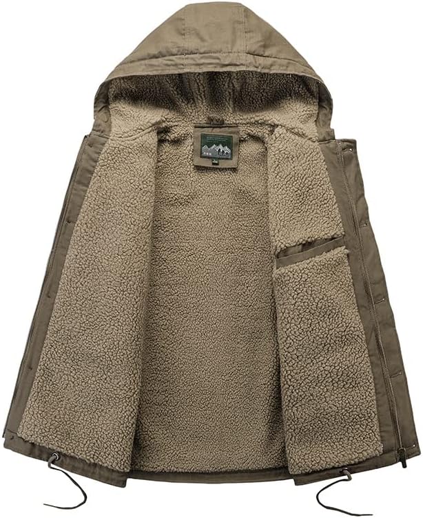 Jaqueta de inverno de galo dourado parkas masculina lã casual espessa de capa de cashmere caseia quente, aroma de vento