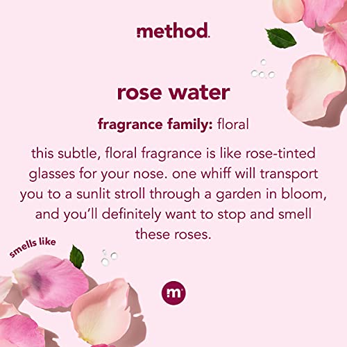 Método Gel Lavagem da mão, água de rosas, fórmula biodegradável, 12 fl oz