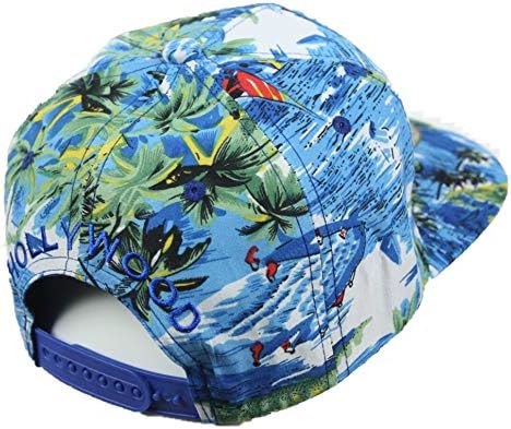 Hollywood Baseball Cap Snapback Hawaiian Hak Hat Floral Casual Bill Tropical