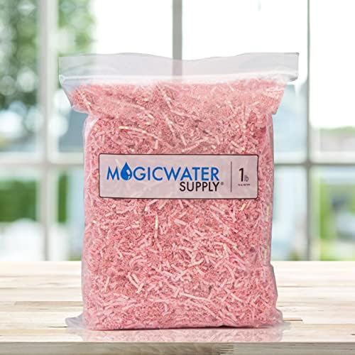 Magicwater Supply Crinkle Cut Papel Shred Filler para embalagem de presentes e recheio de cesta - Diamond Light Pink