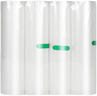 Bolsas de selador de vácuo Gafichef Rolls 11x25 Sacos de armazenamento de alimentos de 4 pacotes BPA Grade comercial para serviço pesado grátis para sous vide