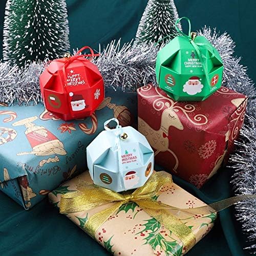 Huangxing - Caixas de doces de Natal 30 PCs Caixas de tratamento de Natal Caixas de presente Diy Party Favor Caixas