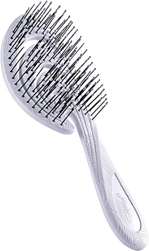 Brush de cabelo de destrancação orgânica de Ninabella para mulheres, homens e crianças - não puxa o cabelo - pincéis alisando