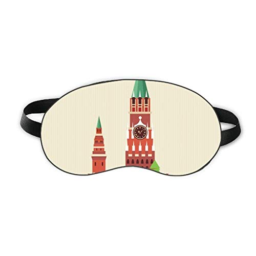 Ilustração da Rússia Símbolo Nacional Landmark Sleep Eye Shield Soft Night Blindfold Shade Cover