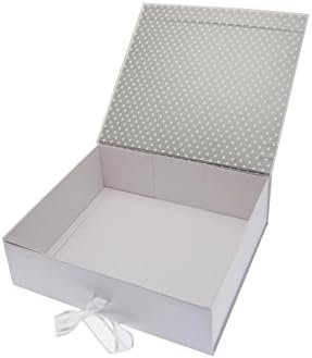Memórias favoritas de cartões de algodão branco, caixa de lembrança grande, borboletas vintage, Bu2x, 27,2 x 32 x 11 cm