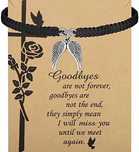Pliti Sympathy Gift Memorial Gifts Adeus não são para sempre adeus não são o candidato final de Wings Angel Wings para mulheres