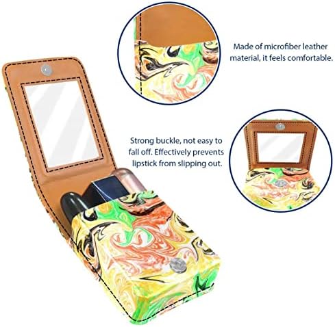 Bolsa de batom de batom de maquiagem de oryuekan com espelho portátil de armazenamento de armazenamento portátil de armazenamento