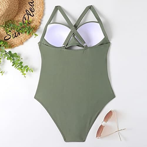 Monokini de biquíni Monokini feminino Terno Bathing Swimsuites Alta cintura embrulhando roupas de banho push modes de banho vermelho