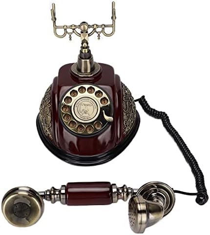 MS -5301A Telefone vintage, discagem rotativa Discando Antique estilo europeu Telefone fixo, com o cabo dos EUA no Reino Unido, para decoração de barra de café em casa