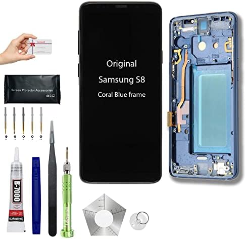 Samsung Galaxy S8 5,8 ”VERDADEIRO DIGITIZADOR ORIGINAL DIGITADOR LCD LCD Substituição Touch Conjunto G950 G950A G950F G950P G950R4 T U V W PREMIUM REPARO TOOLKIT