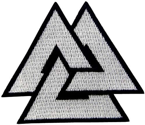 Embtao brilha em escuro Valknut Triangle Símbolo Viking Nórdico Rune Moral Ferro Tático em Sew On Patch